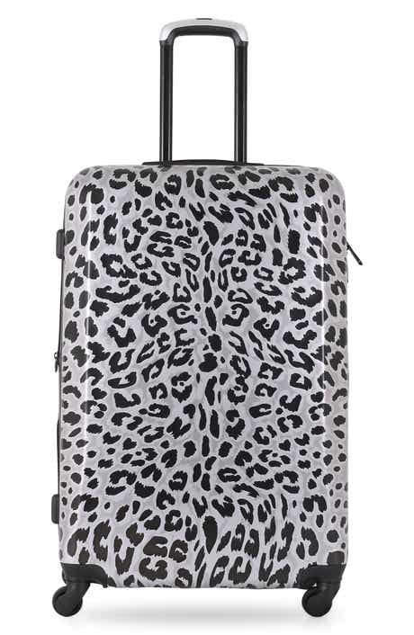 Designer Art 20-Inch Leopard Hardside Spinner Suitcase