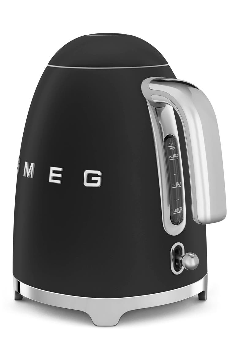 '50s Retro Style Electric Kettle, Alternate, color, MATTE BLACK