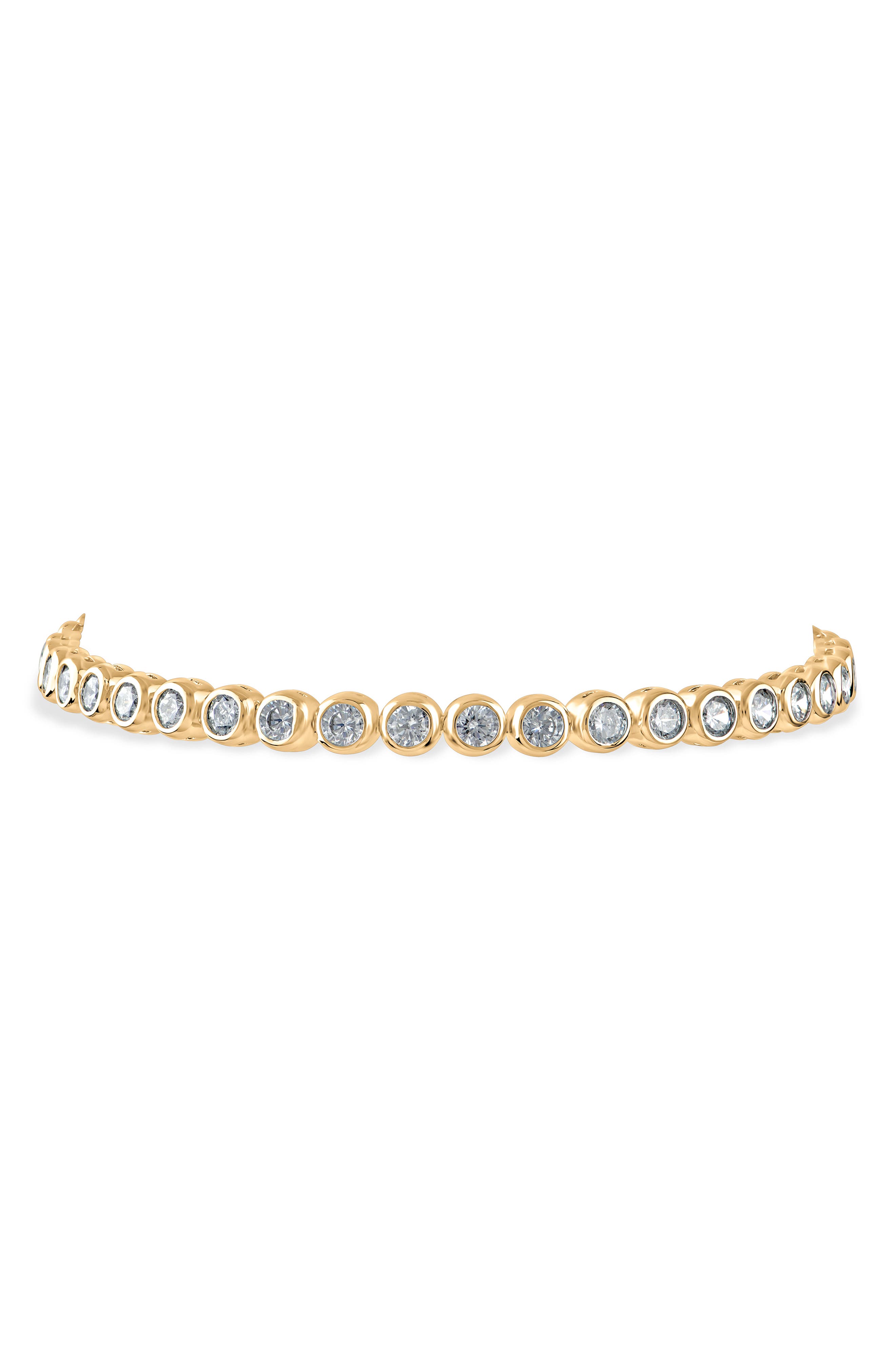CZ by Kenneth Jay Lane Bezel Cubic Zirconia Tennis Bracelet