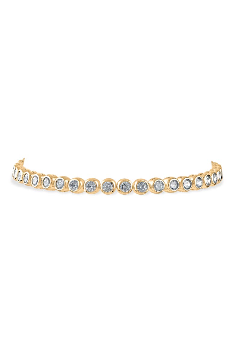 Bezel Cubic Zirconia Tennis Bracelet, Main, color, CLEAR/ GOLD