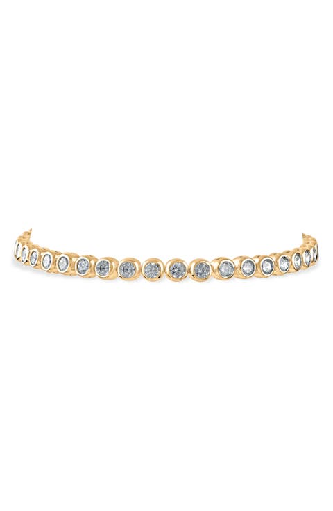 Bezel Cubic Zirconia Tennis Bracelet