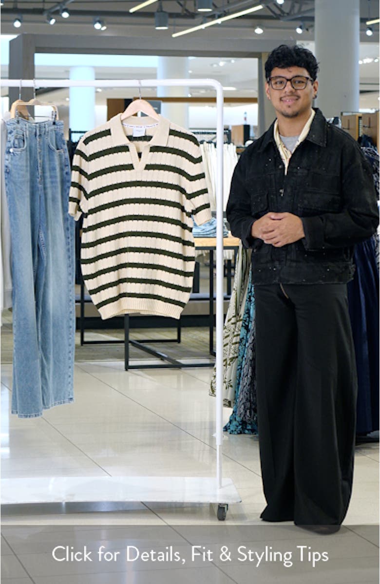 Stine Stripe Polo Sweater, sales video thumbnail