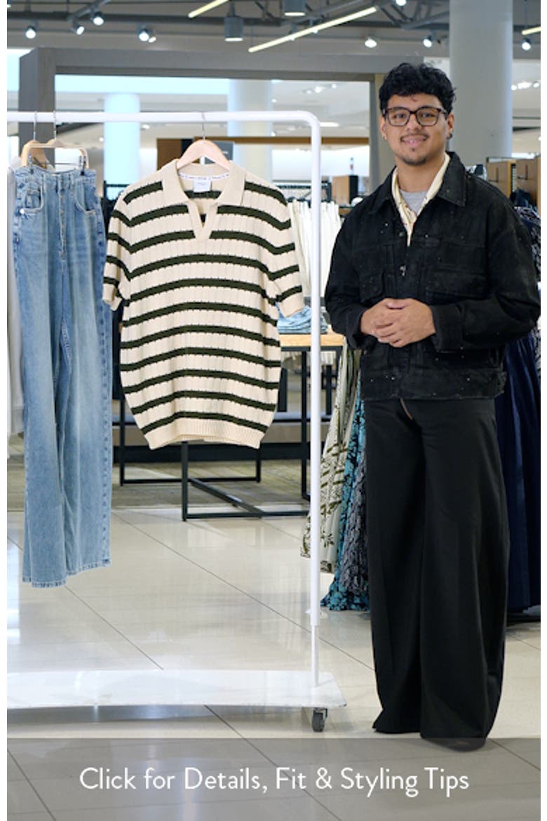 Stine Stripe Polo Sweater video
