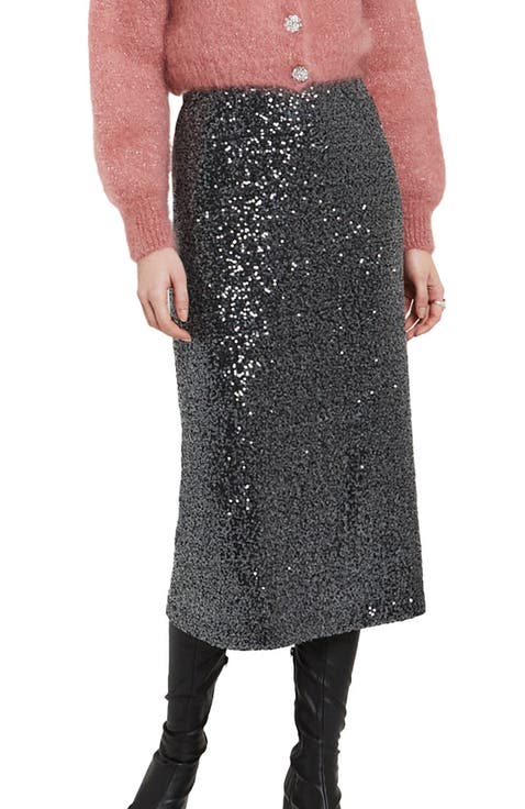 Longuette Skirt With Sequins