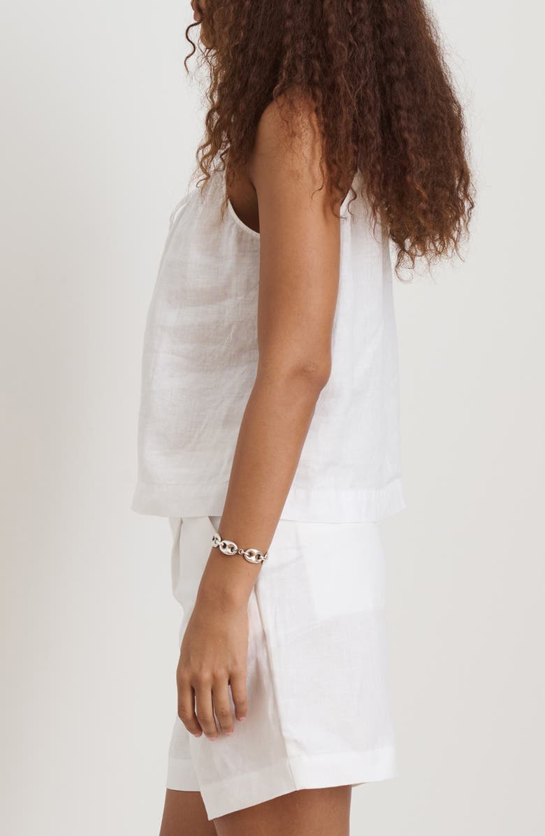 Alex Mill Sidney Tie Neck Sleeveless Linen Top, Alternate, color,