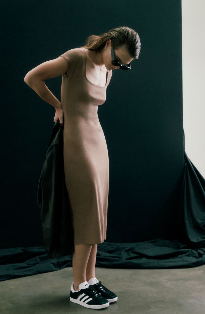 Madewell Brightside Body-Con Midi Dress, Alternate, color, 