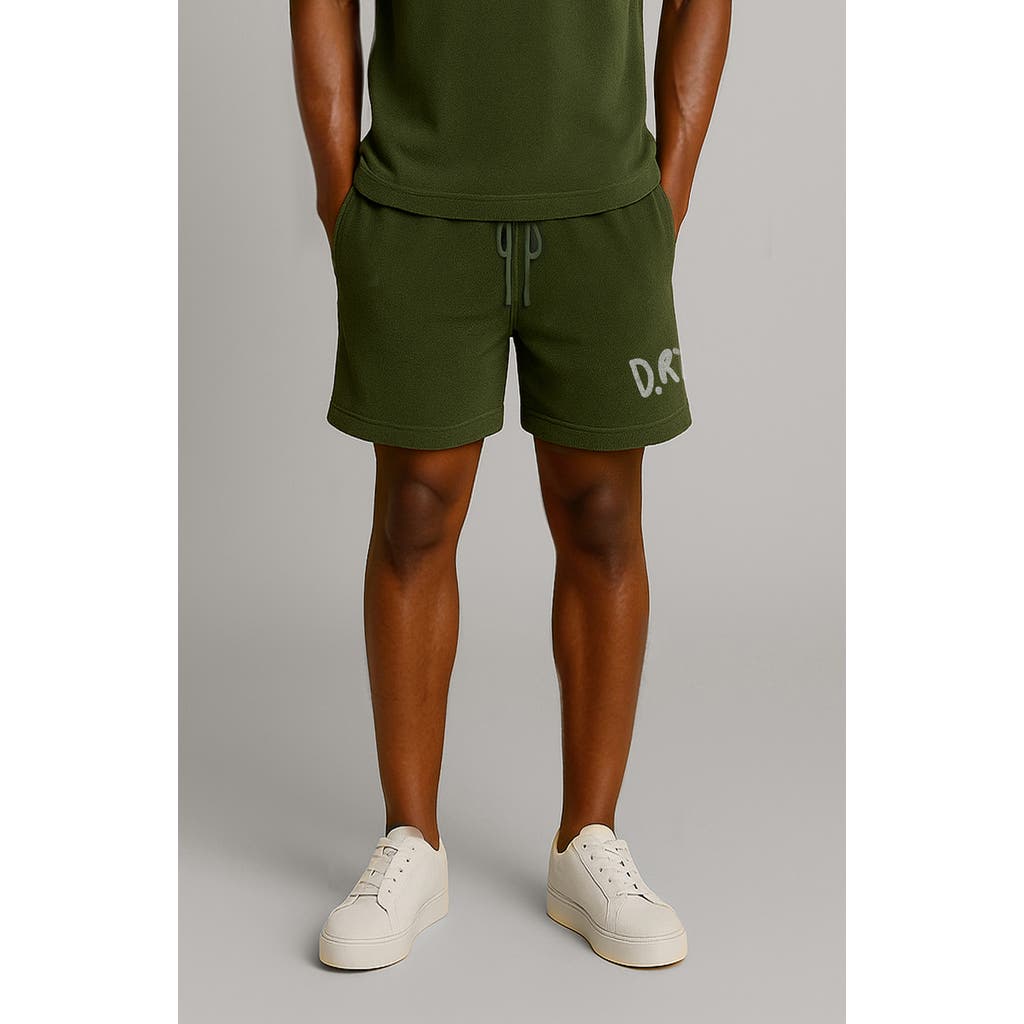 D.RT Classic Cotton Terry Shorts in Green  product