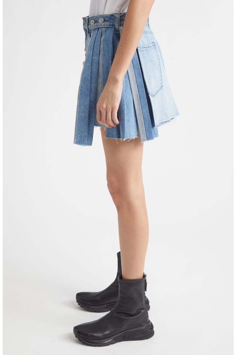 Remake Mark XIII Denim Miniskirt (Nordstrom Exclusive), Alternate, color, INDIGO