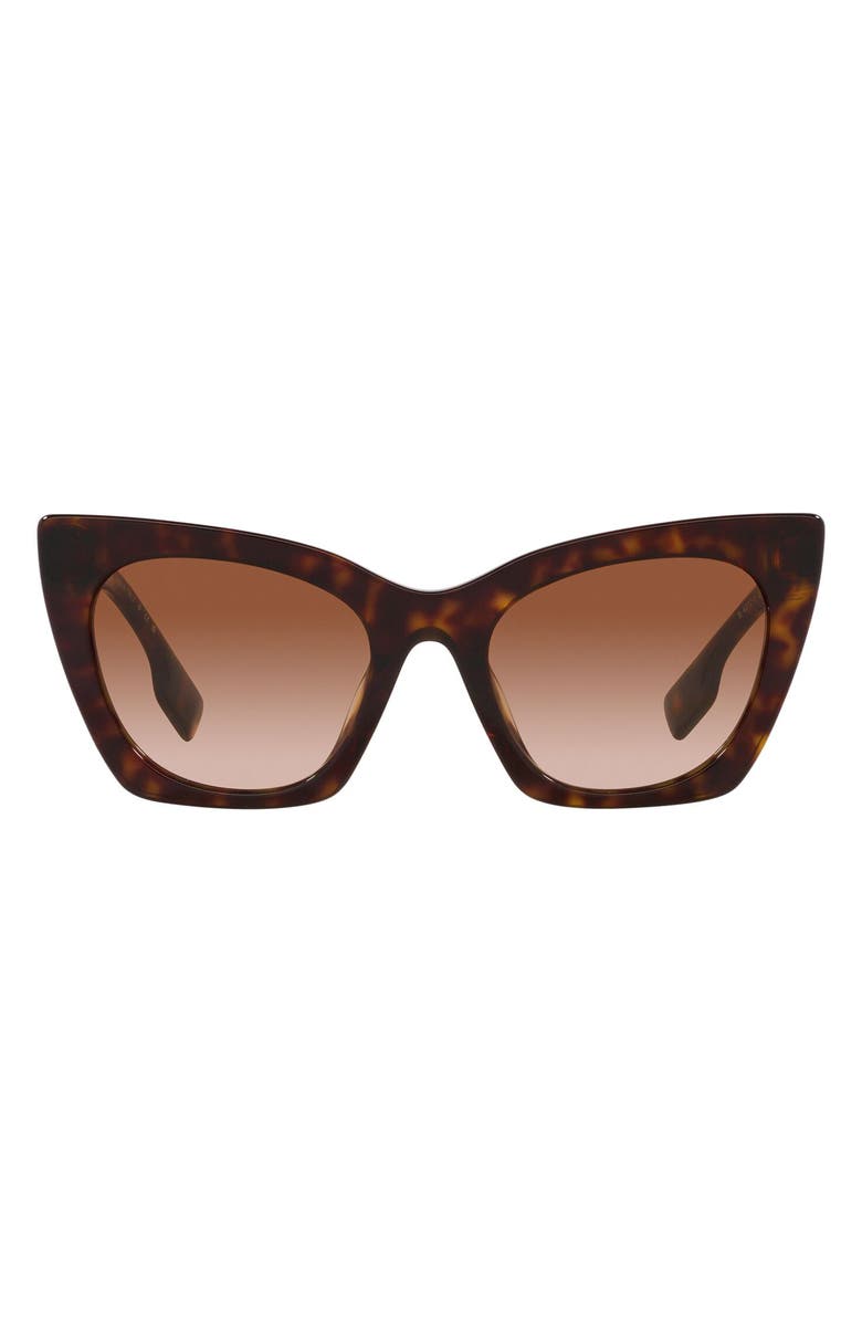 Burberry 52mm Cat Eye Sunglasses, Main, color, Dark Havana