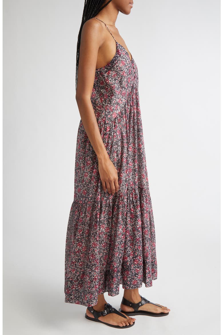 Sabba Tiered Cotton Maxi Dress, Alternate, color, CRUSHED BERRY