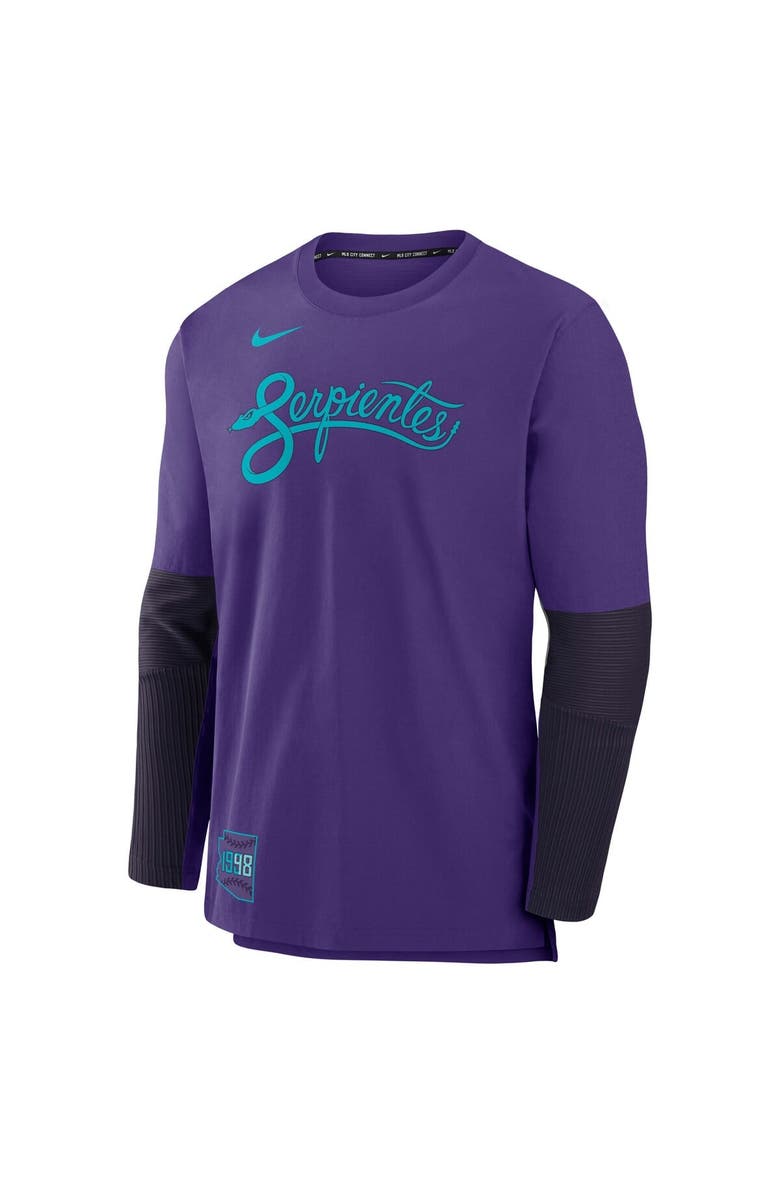 Nike Men's Nike Purple Arizona Diamondbacks 2025 City Connect Authentic Collection Lightweight Player Performance Long Sleeve T-Shirt, Alternate, color, Purple