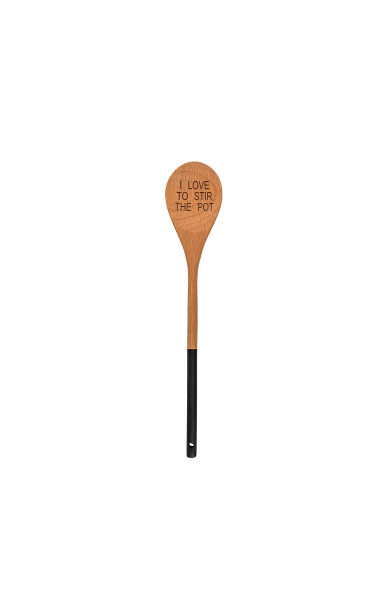 Totalee Gift I Love To Stir The Pot Wooden Spoon Wood Brown, Main, color, Brown
