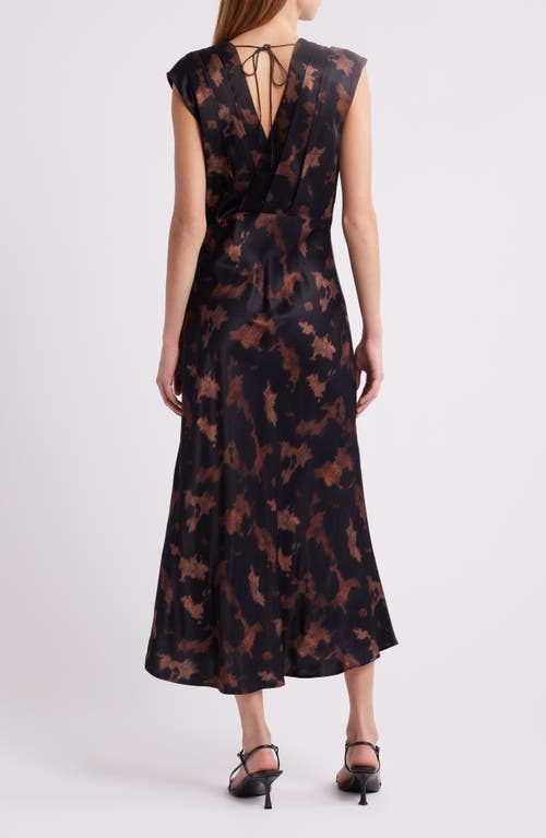 Rails Odella Satin Crepe Dress In Brown