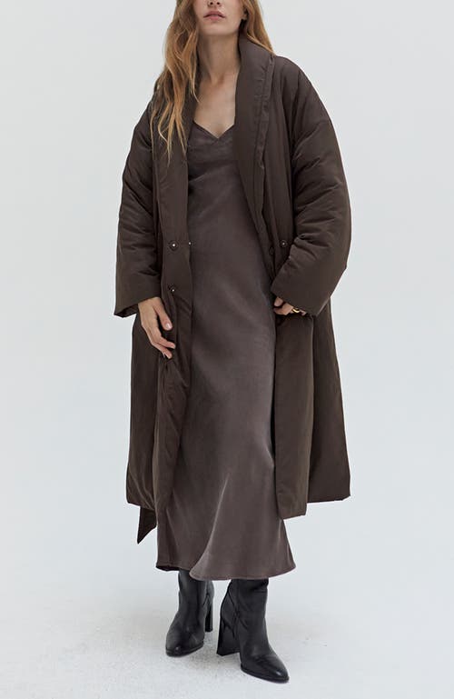 CRESCENT CRESCENT TIE BELT PUFFER COAT 