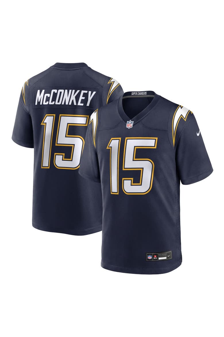 Men's Nike Ladd McConkey Navy Los Angeles Chargers Alternate Super Chargers Game Player Jersey, Main, color, Navy