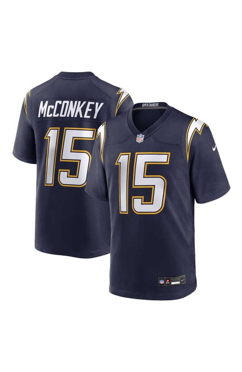 Nike Men's Nike Ladd McConkey Navy Los Angeles Chargers Alternate Super Chargers Game Player Jersey, Main, color, Navy