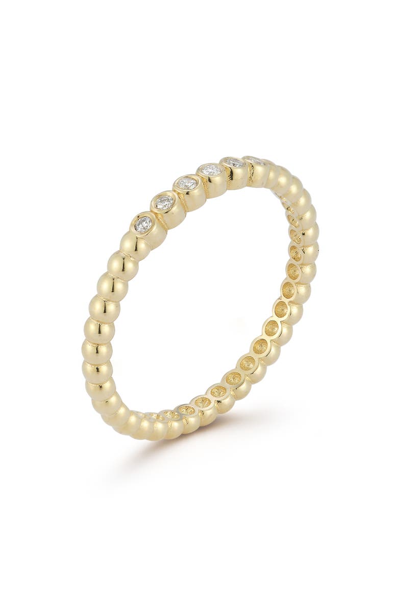 14K Gold Diamond Stackable Band Ring - 0.05ct., Alternate, color, GOLD