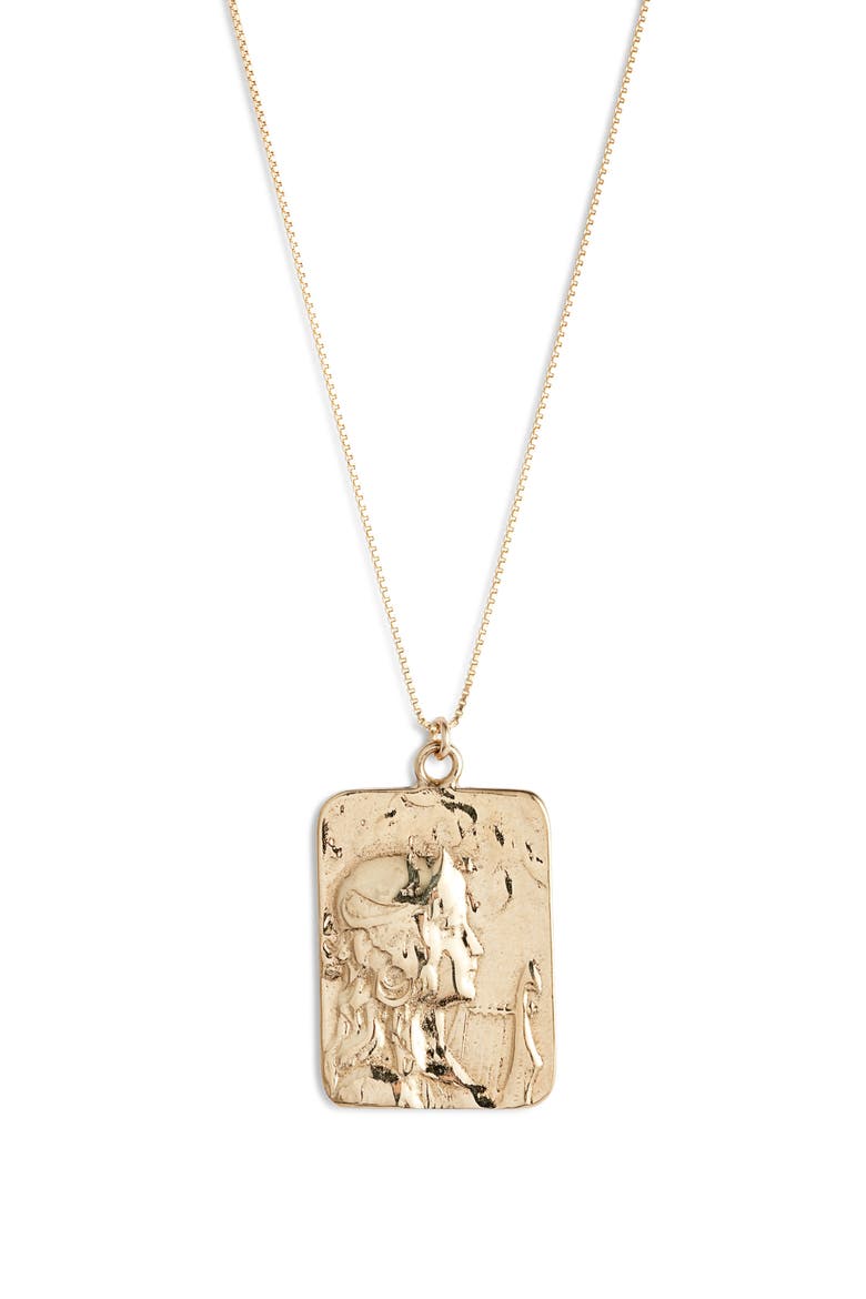 Brayden Pendant Necklace, Main, color, GOLD