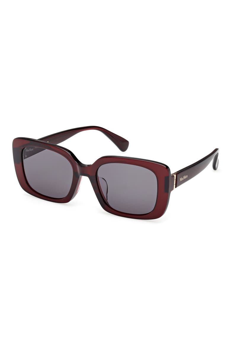 54mm Square Sunglasses, Alternate, color, SHINY BORDEAUX / SMOKE