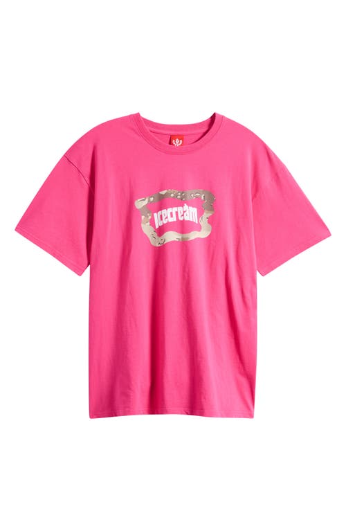 Icecream Dessert Camo Logo Graphic T-shirt In Beetroot Purple