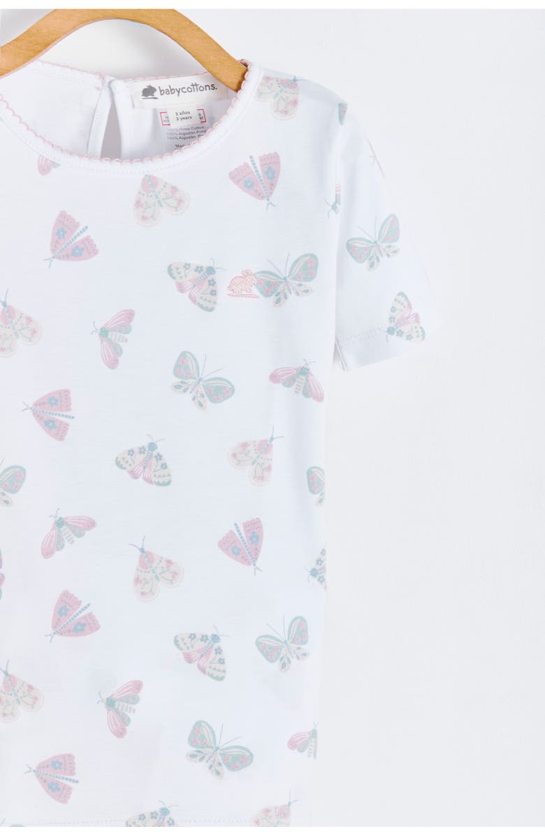 Babycottons Premium Peruvian Pima Cotton Lisa Short Tee & Pants Pajama Set for Toddler, Alternate, color, 