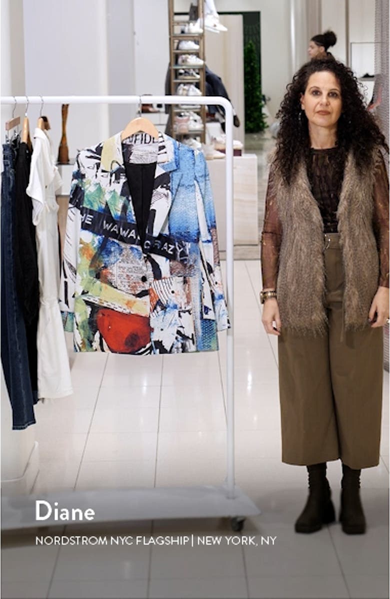 Denny Mixed Print Blazer, sales video thumbnail