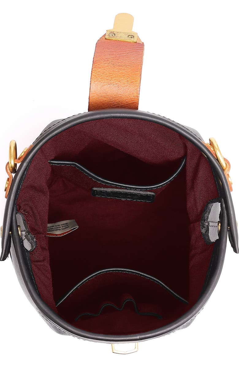 OLD TREND Doctor Bucket Leather Crossbody Bag, Alternate, color, Black