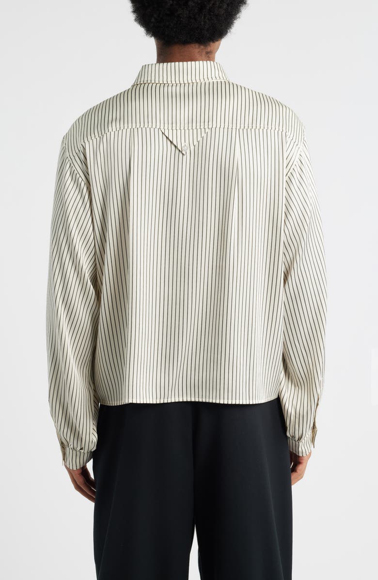 Elwood Executive Stripe Satin Button-Up Shirt, Alternate, color, Quill Stripe