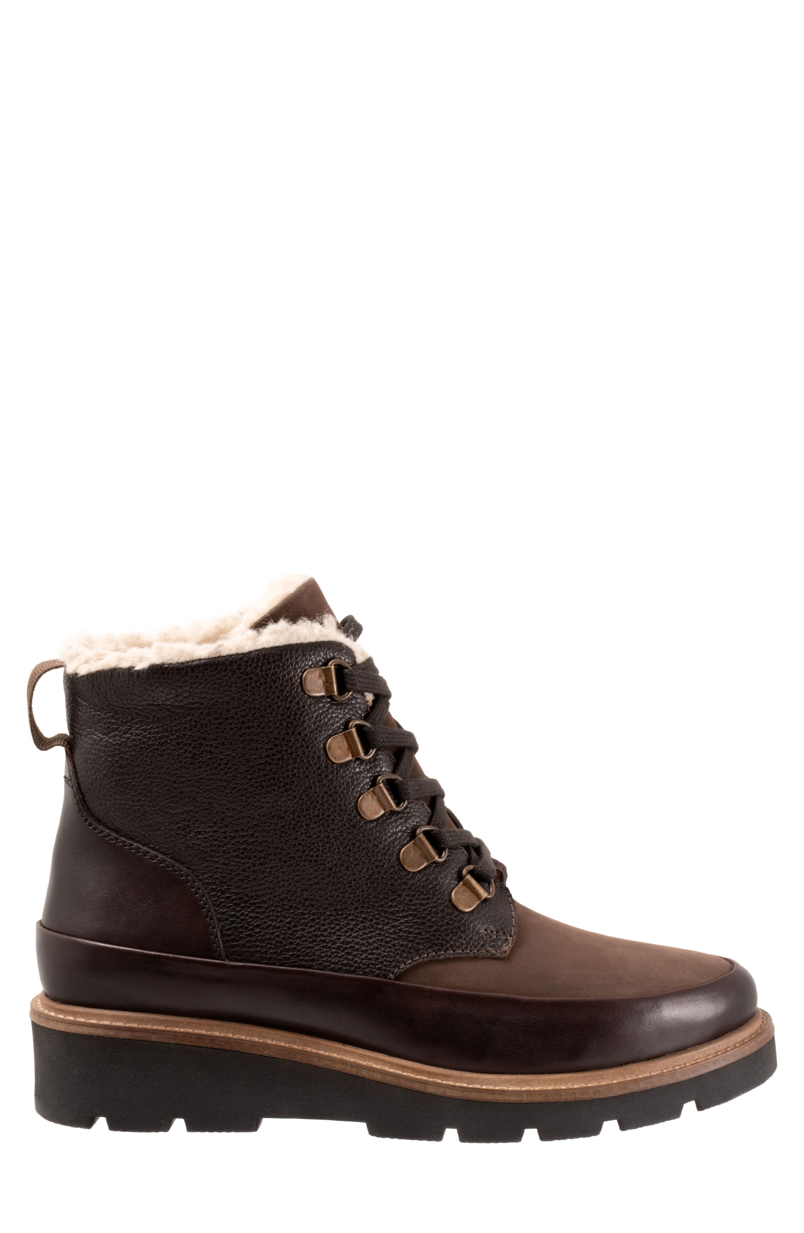 Whitney Faux Shearling Lined Boot, Alternate, color, DARK BROWN