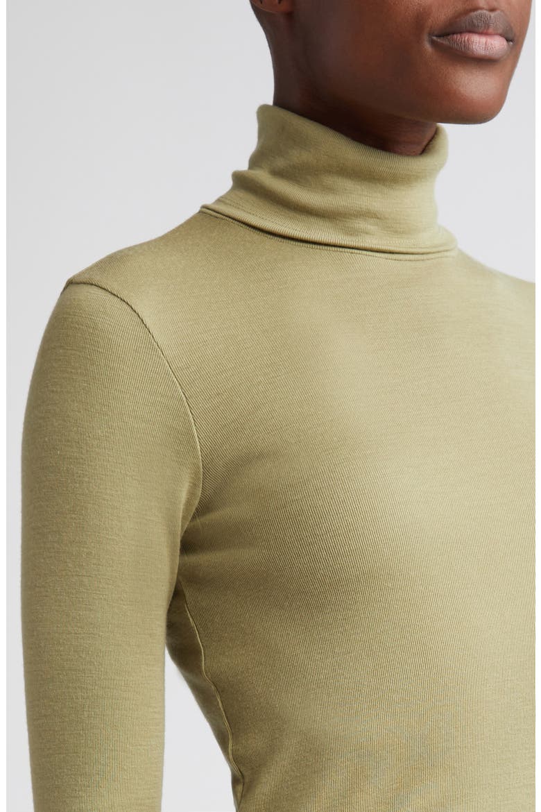 Turtleneck Merino Wool Top, Alternate, color, SAGE