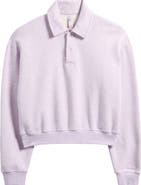 SKIMS Cotton Fleece Blend Polo Sweatshirt