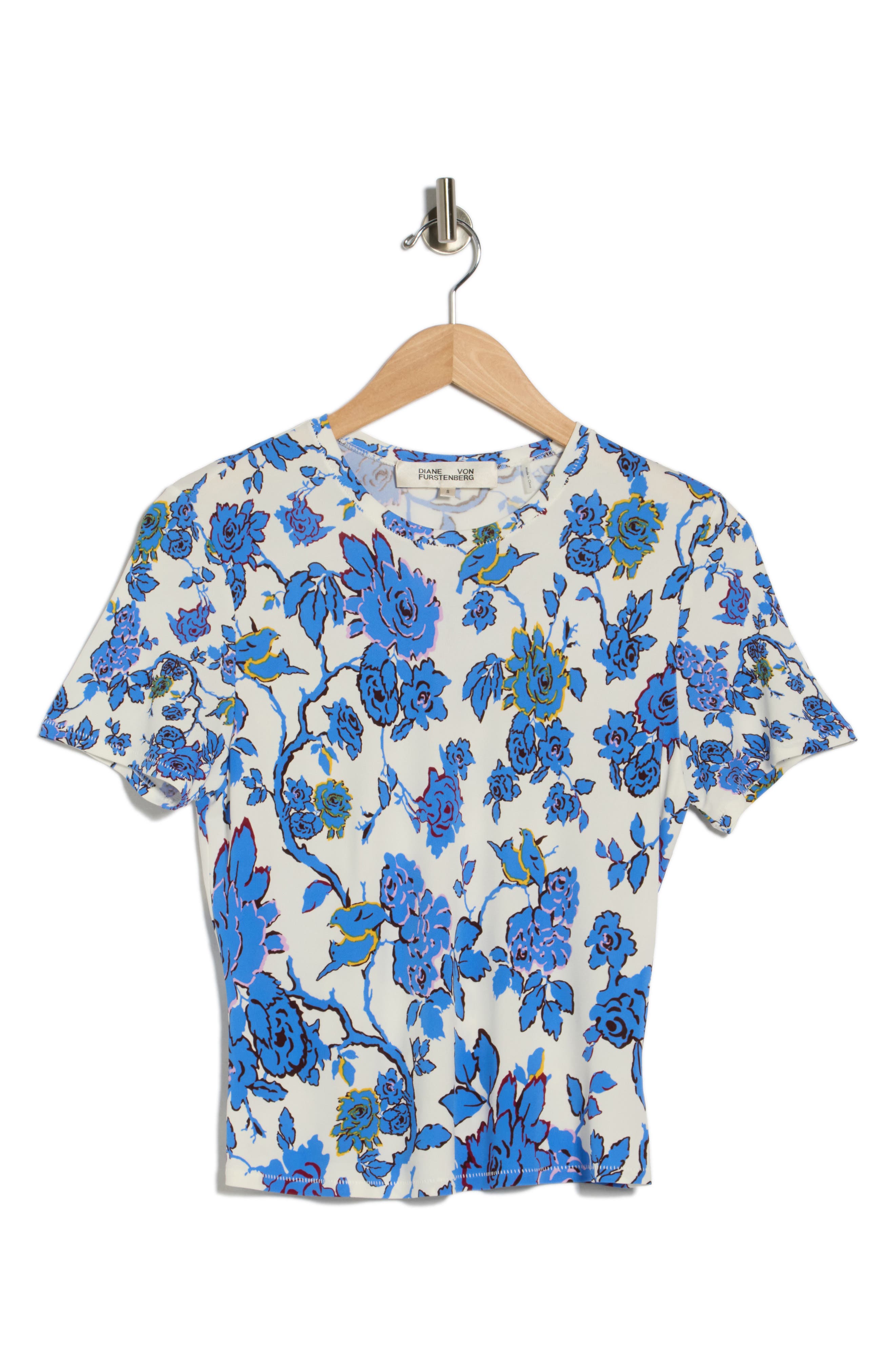 Diane von Furstenberg Floral Short Sleeve Top