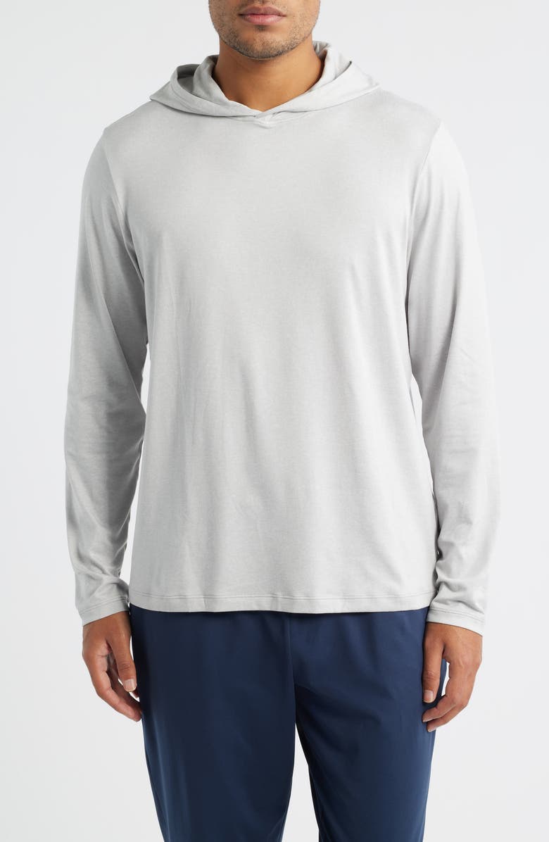 Zella Dynamic Hooded T-Shirt, Main, color, Grey Fog Heather
