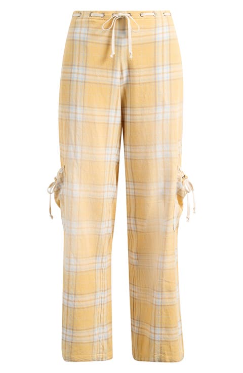 Vellora Low Rise Check Trousers