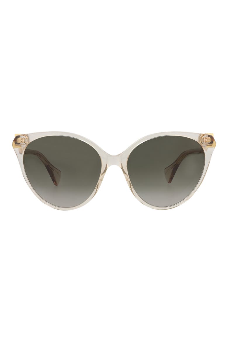 57mm Cat Eye Sunglasses, Main, color, PINK PINK BROWN