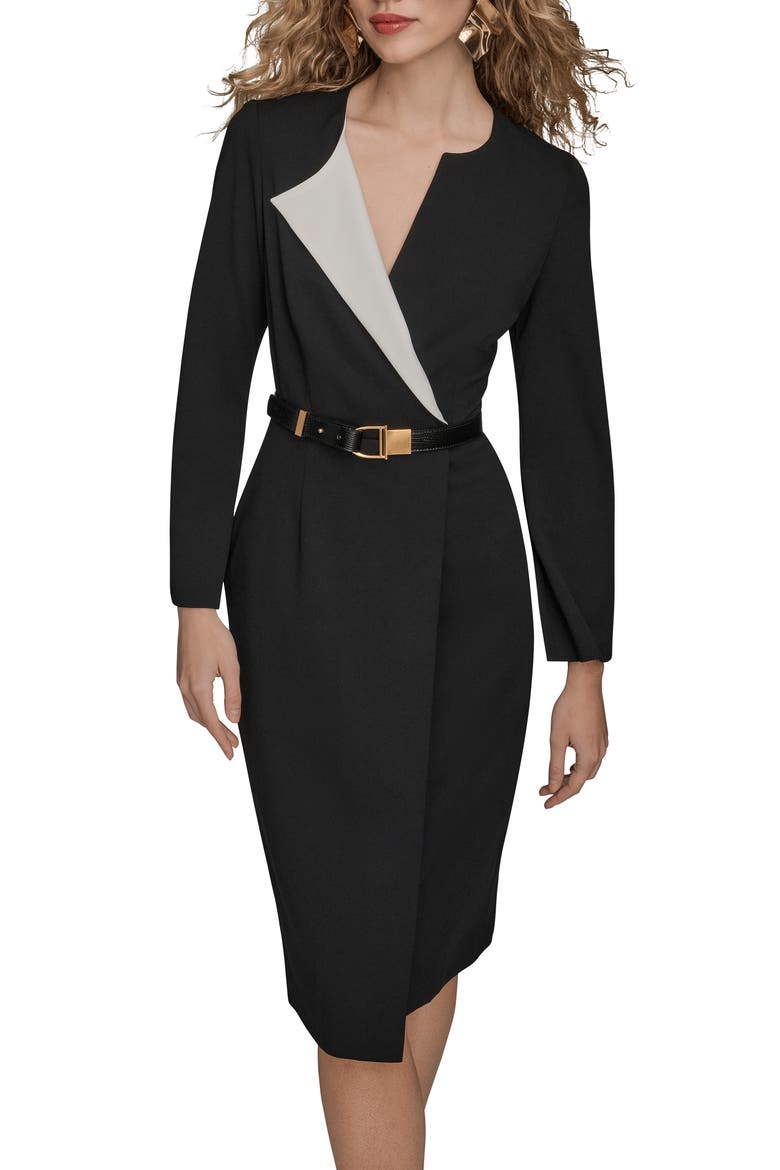 black and cream long sleeve dress Long Sleeve Shirt Dress in Cream and Black Polka Dot | Bella and Blue