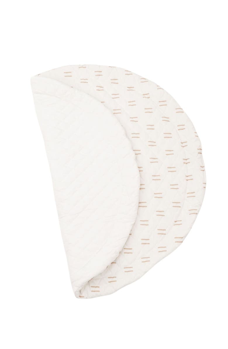 Poppyseed Play Extra Padded Round Play Mat, Alternate, color, Neutral Line