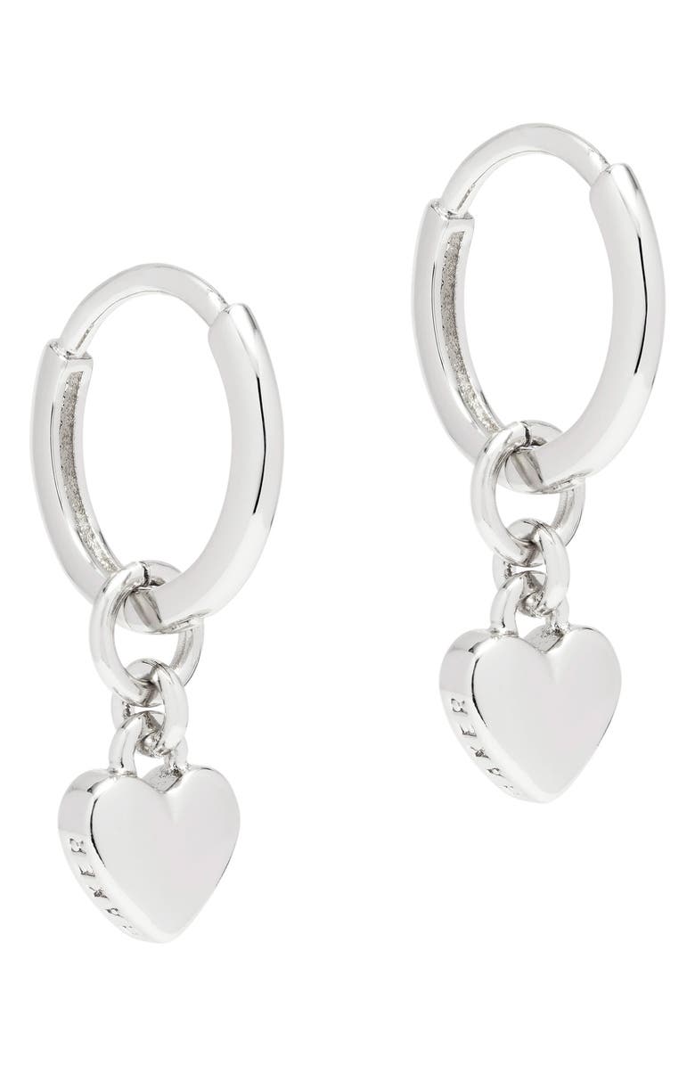 Ted Baker London Sweetheart Tiny Heart Huggie Drop Earrings, Main, color,