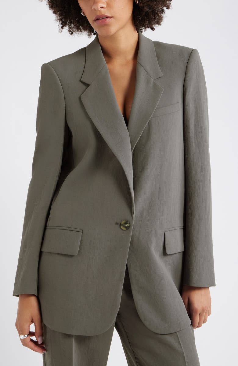 Open Edit The Curator Relaxed Blazer, Main, color, Grey Magnet