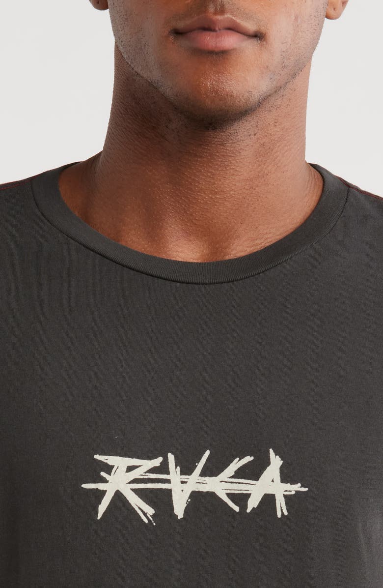 RVCA Crossed Palms Graphic T-Shirt, Alternate, color, Pirate Black