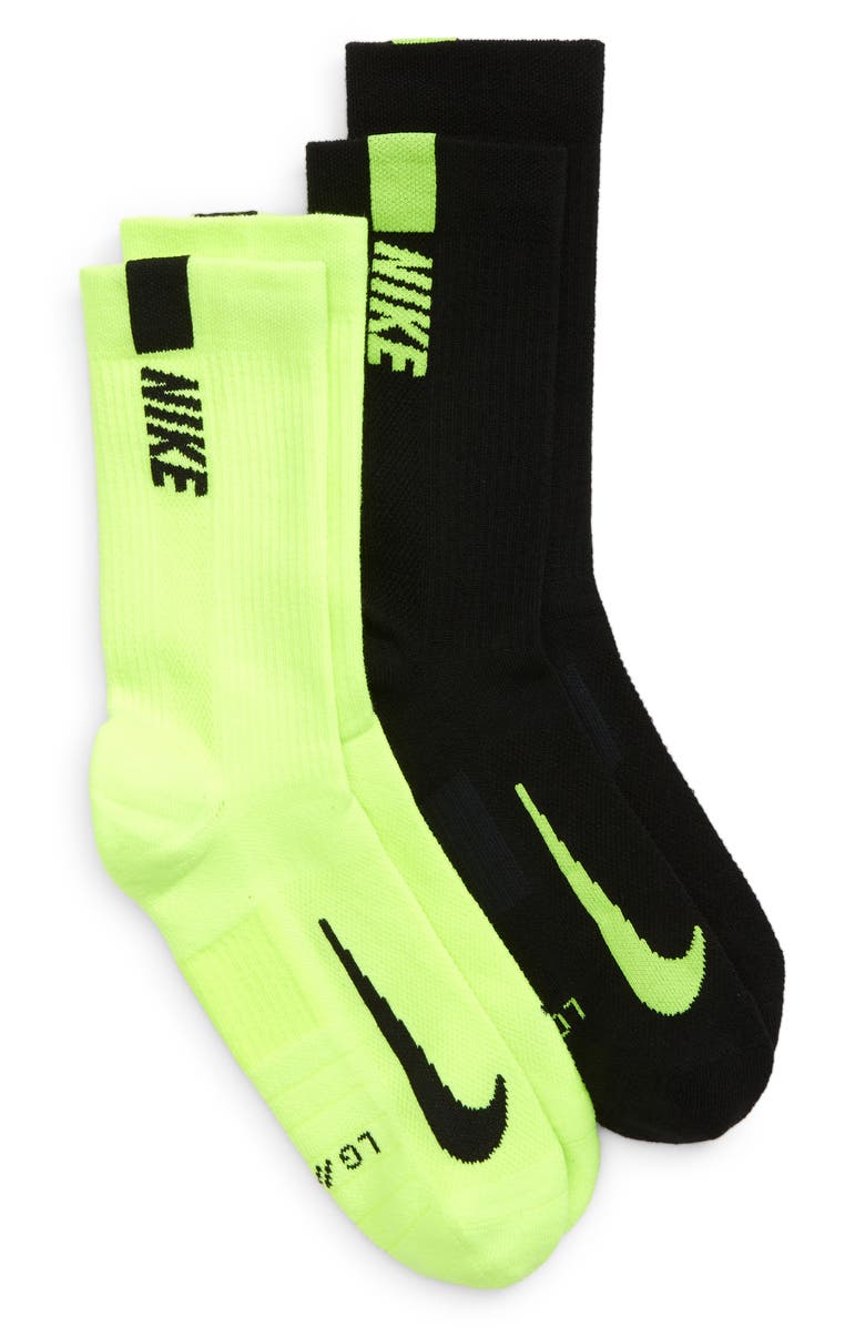 Nike Multiplier 2-Pack Socks, Main, color, 