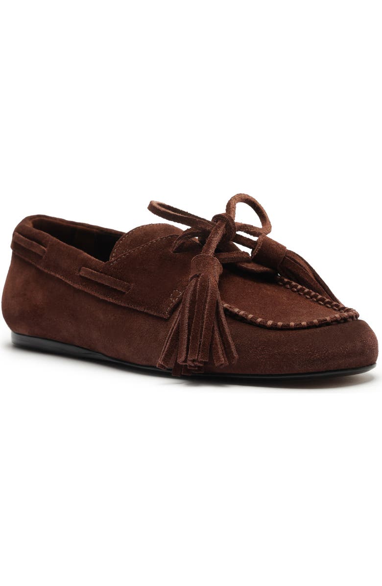 Schutz Kim Moccasin Loafer, Main, color, Chestnut Brown