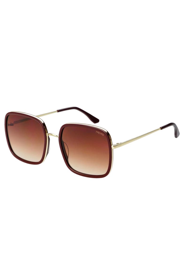 Cosmo Square Oversized Sunglasses, Alternate, color, Chocolate Noir