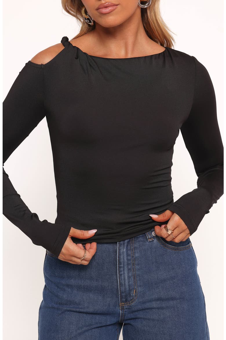 Darma Cutout Top, Alternate, color, BLACK