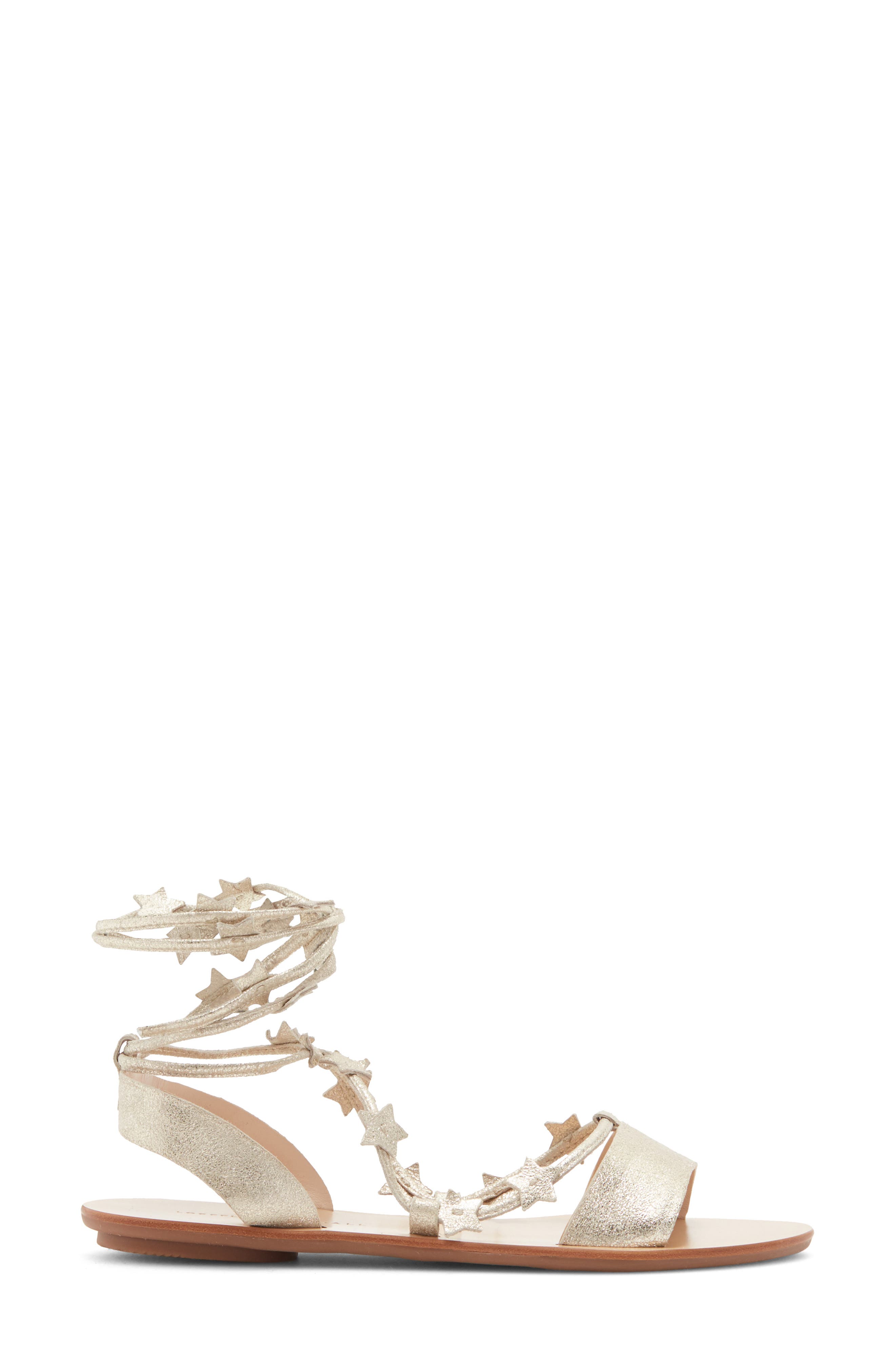 Loeffler Randall Starla Leather Ankle Wrap Sandal, Alternate, color, Cappuccino