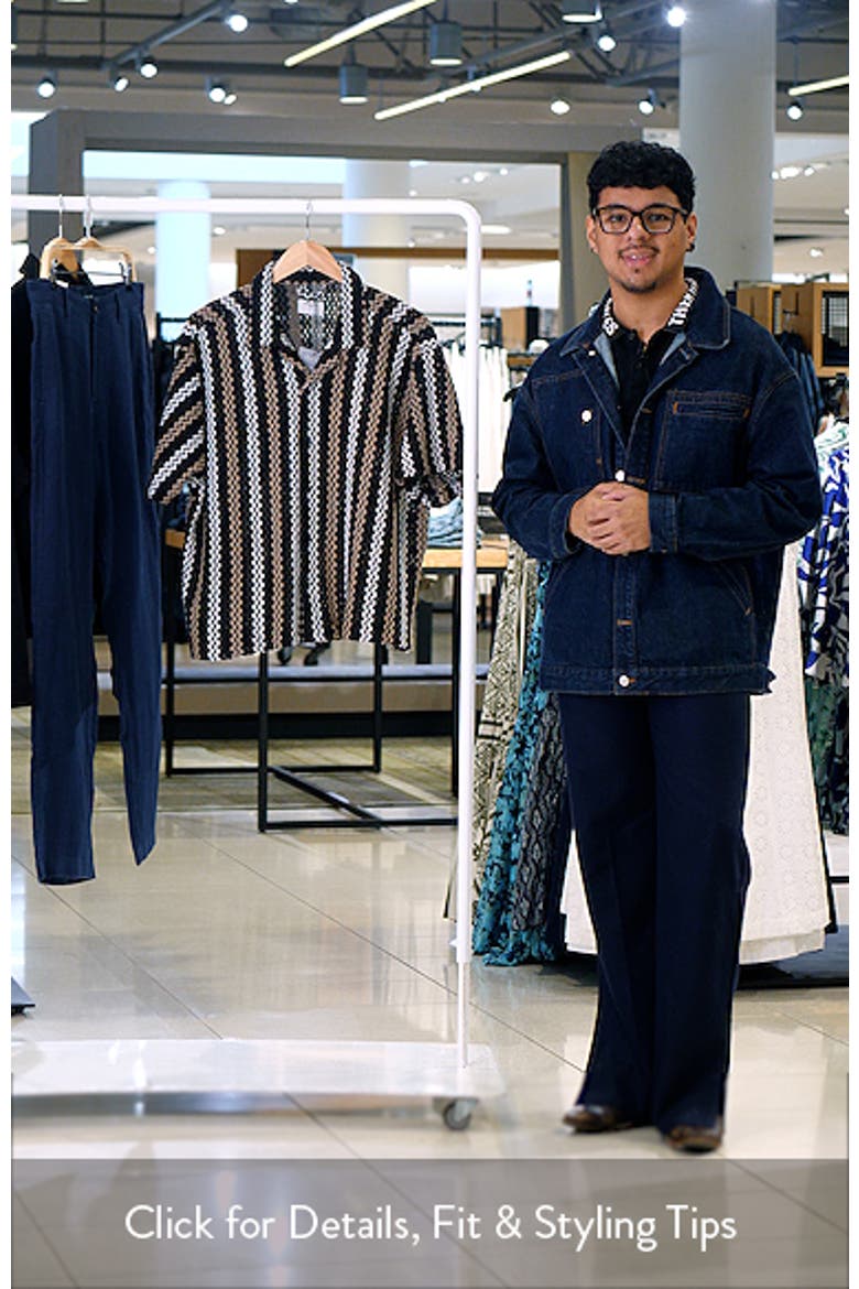 Wade Openwork Stripe Camp Shirt video