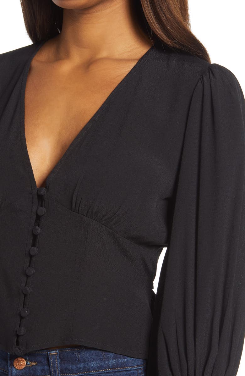 Charlie Holiday Cali Floral V-Neck Blouse, Alternate, color, 