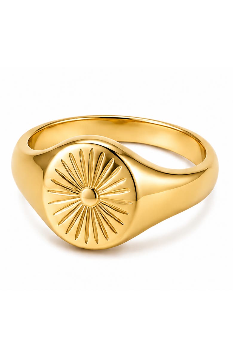 Donatello Gian Golden Ray Signet Ring, Main, color, Gold