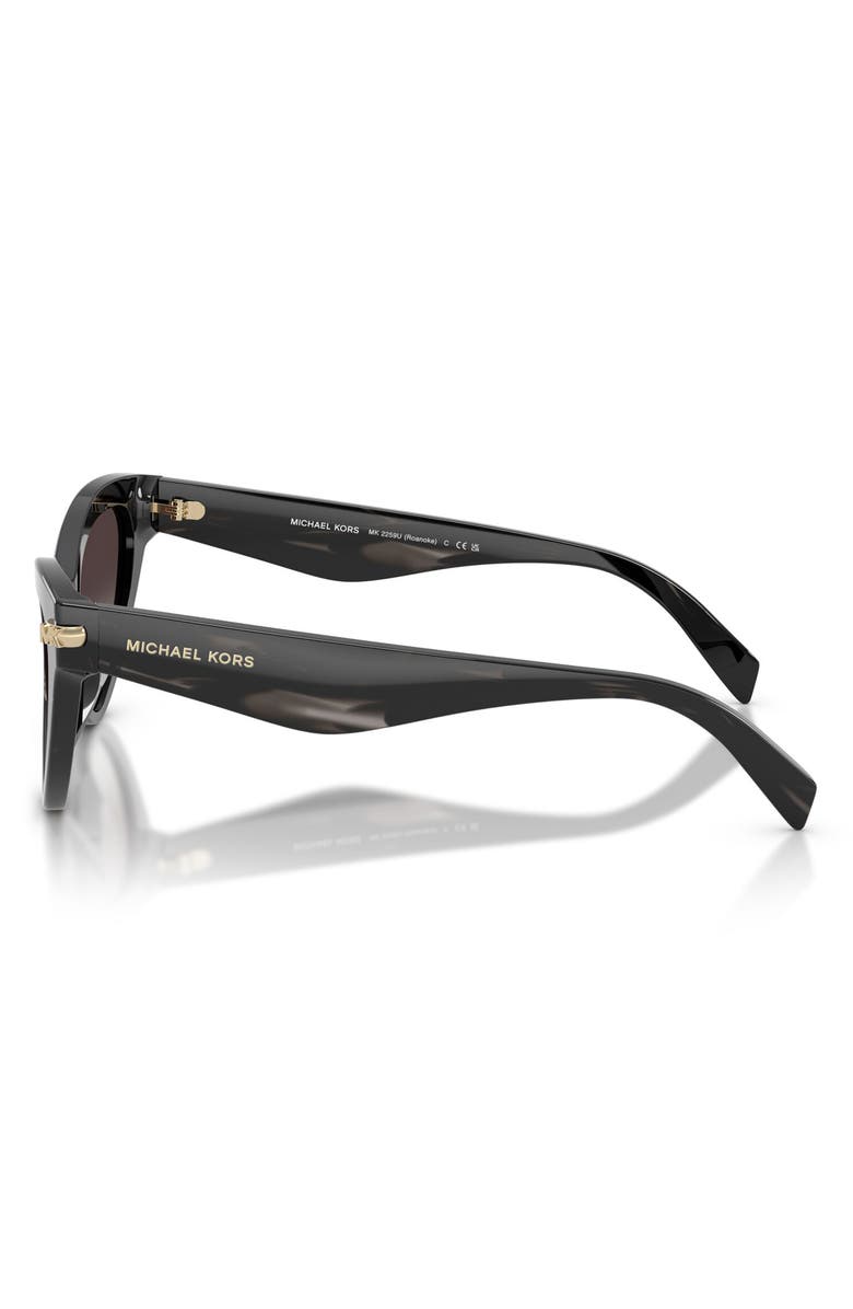 Michael Kors Roanoke 52mm Gradient Cat Eye Sunglasses, Alternate, color, Black Horn / Light Grey