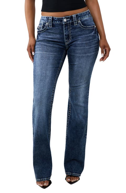 Becca Crystal Big T Mid Rise Bootcut Jeans